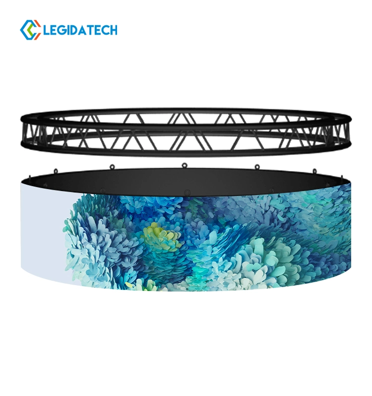 Indoor Circular Curved Soft Round Circle LED Display Flexible LED Screen with Soft LED Module LED Screen