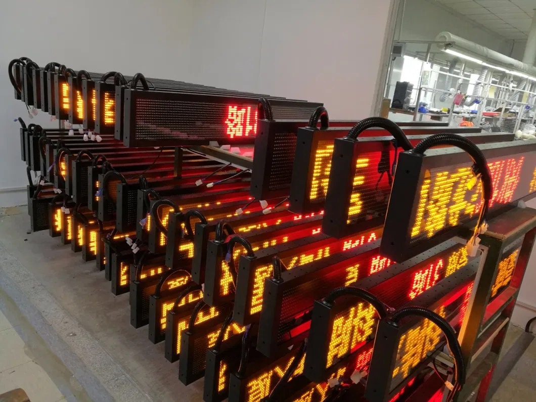 P10*12.5mm Full Color LED Destination Display for Bus Front Rear Side Window